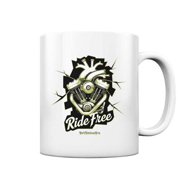 Ride Free – Motorrad & Freiheit - Tasse glossy