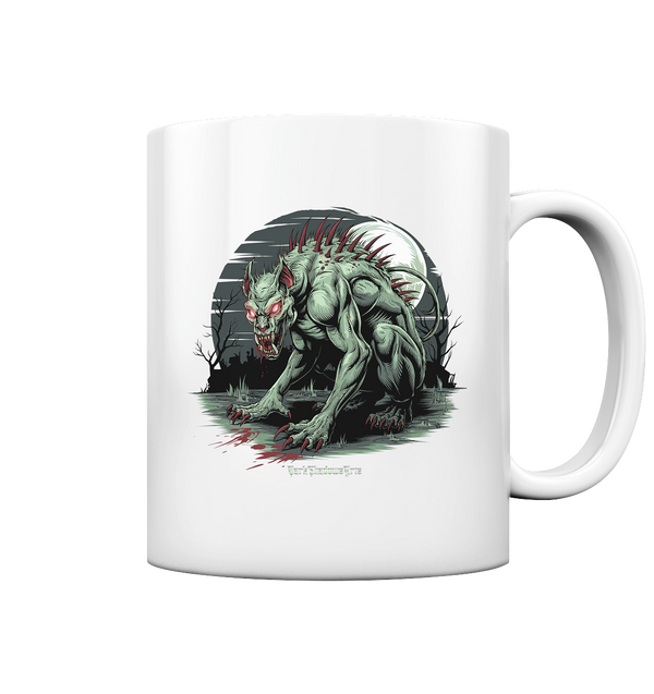 The Mythical Chupacabra with Glowing Red Eyes Horror und Gothic - Tasse glossy
