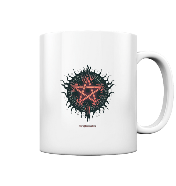 Pentagram mit Runen - Mystik & Okkulte Kräfte - Tasse glossy