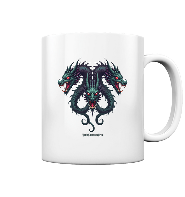 Infernal Trinity - Intertwined Dragon Heads - Tasse glossy