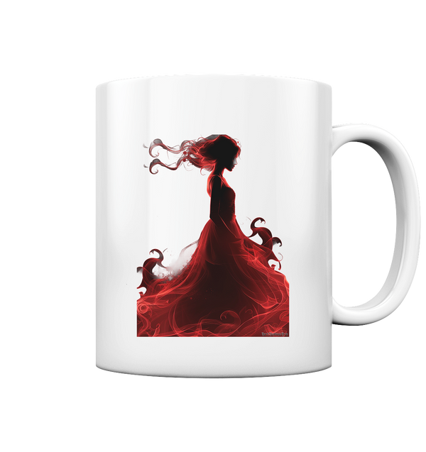 Flammende Eleganz – Tänzerin im Schatten - Tasse glossy