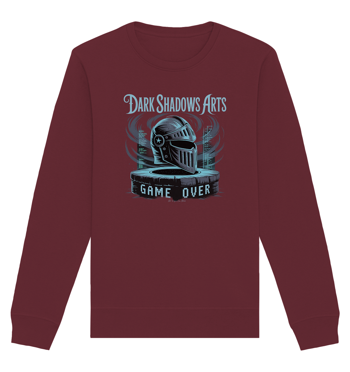 Game Over Knight – Verlorener Ritter im Datengrab - DSA - Organic Basic Unisex Sweatshirt | Sweatshirts | Dark Shadows Arts