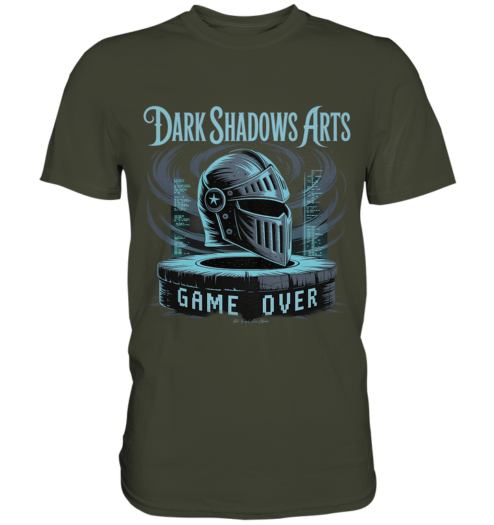 Game Over Knight – Verlorener Ritter im Datengrab - DSA - Premium Shirt | Unisex - Shirts | Dark Shadows Arts