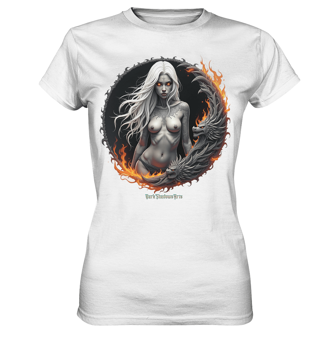 Geheimnisvolle Weiße – Die Herrscherin der Schattenwelt - Ladies Premium Shirt | Lady - Shirts | Dark Shadows Arts