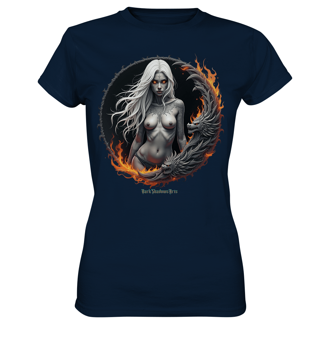 Geheimnisvolle Weiße – Die Herrscherin der Schattenwelt - Ladies Premium Shirt | Lady - Shirts | Dark Shadows Arts