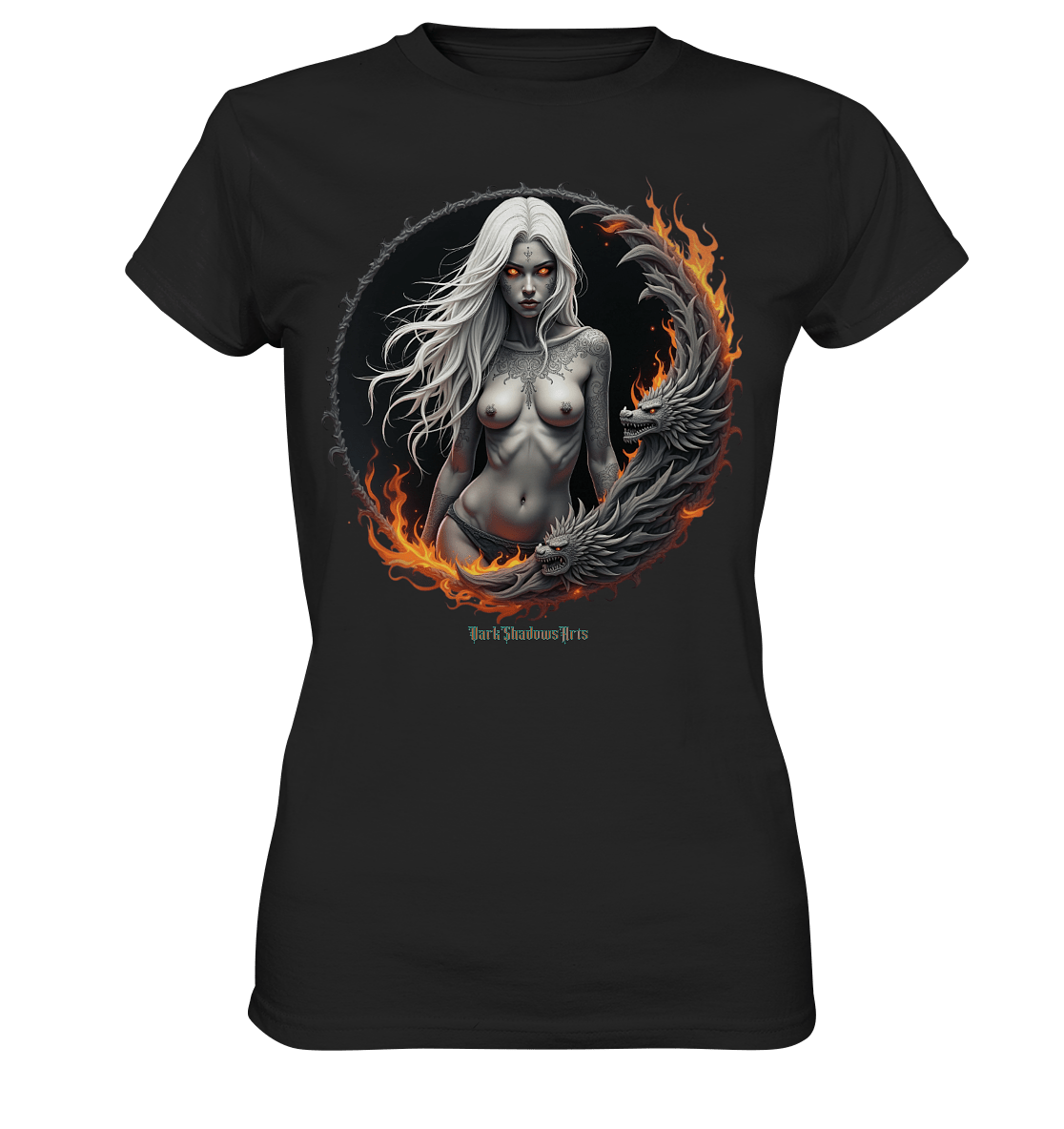 Geheimnisvolle Weiße – Die Herrscherin der Schattenwelt - Ladies Premium Shirt | Lady - Shirts | Dark Shadows Arts
