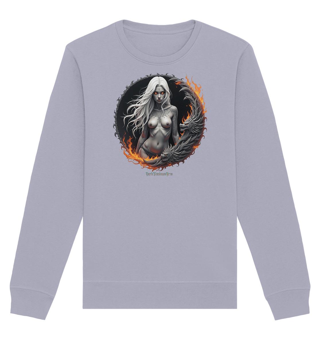 Geheimnisvolle Weiße – Die Herrscherin der Schattenwelt - Organic Basic Unisex Sweatshirt | Sweatshirts | Dark Shadows Arts