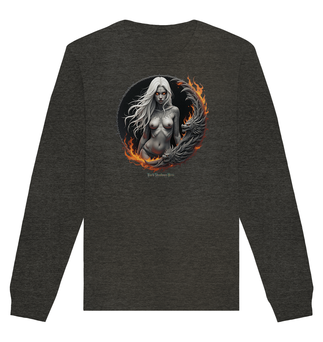 Geheimnisvolle Weiße – Die Herrscherin der Schattenwelt - Organic Basic Unisex Sweatshirt | Sweatshirts | Dark Shadows Arts