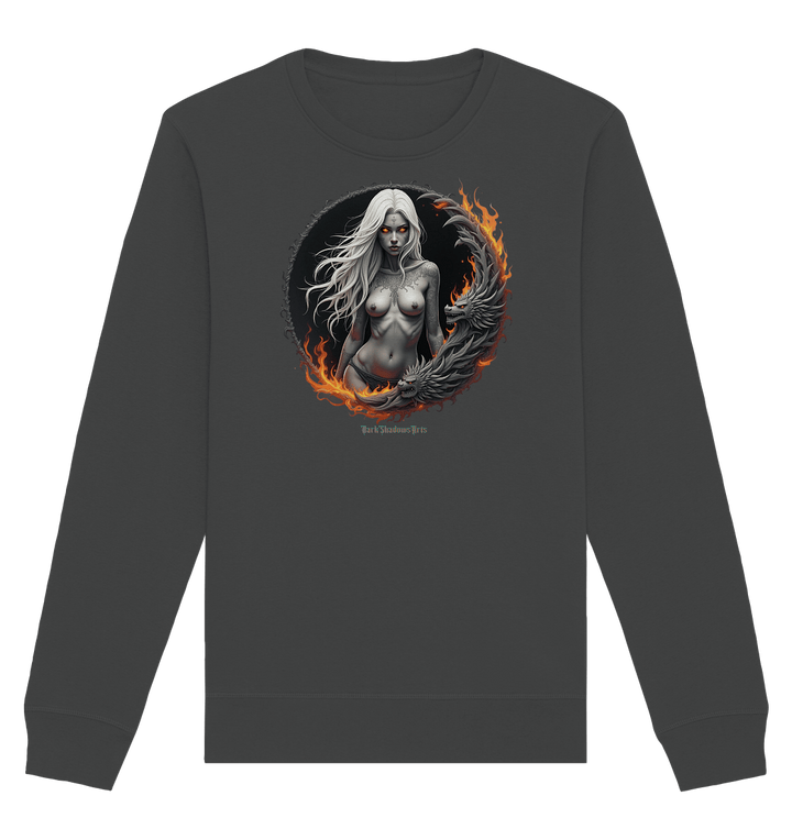 Geheimnisvolle Weiße – Die Herrscherin der Schattenwelt - Organic Basic Unisex Sweatshirt | Sweatshirts | Dark Shadows Arts