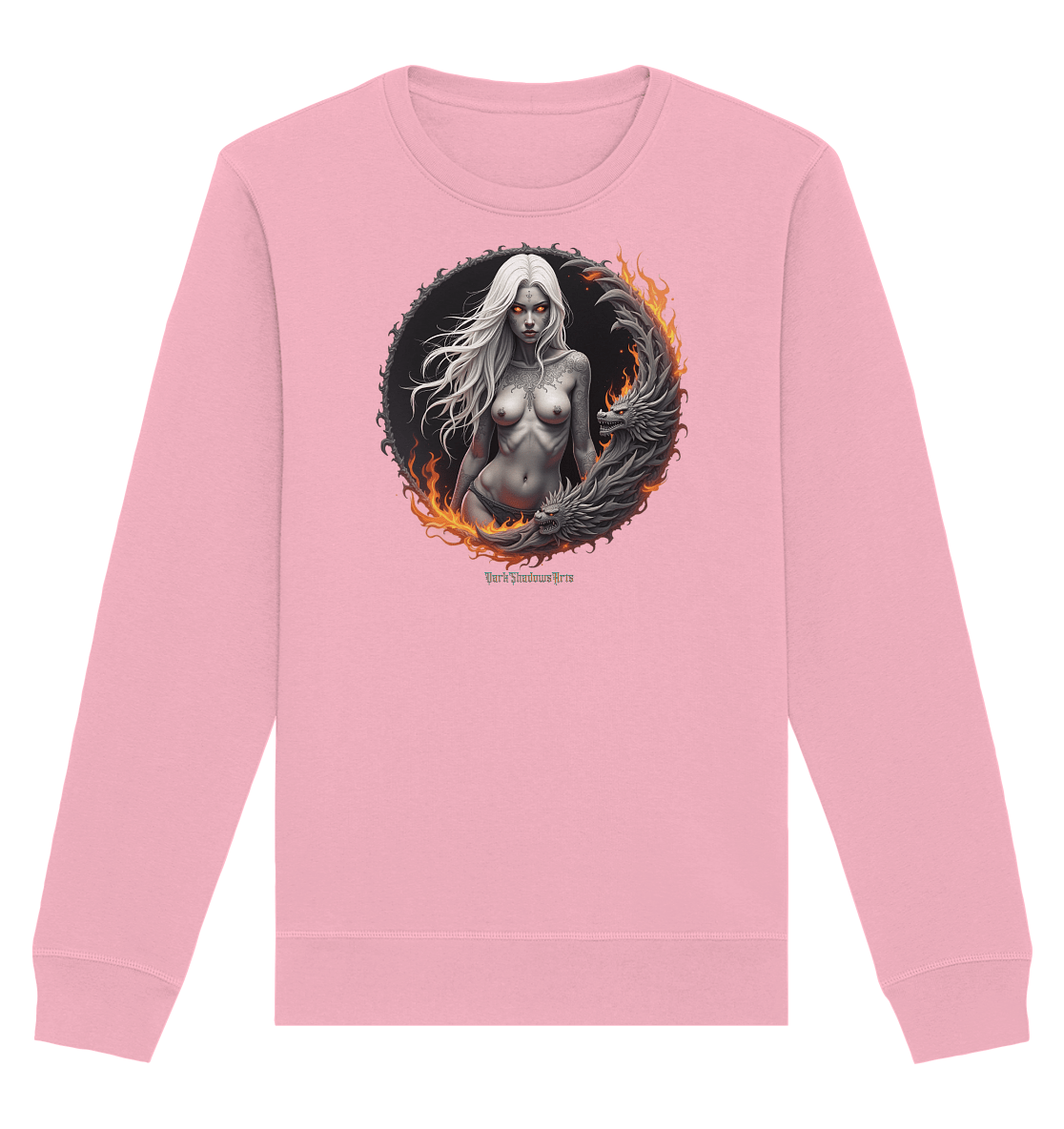 Geheimnisvolle Weiße – Die Herrscherin der Schattenwelt - Organic Basic Unisex Sweatshirt | Sweatshirts | Dark Shadows Arts