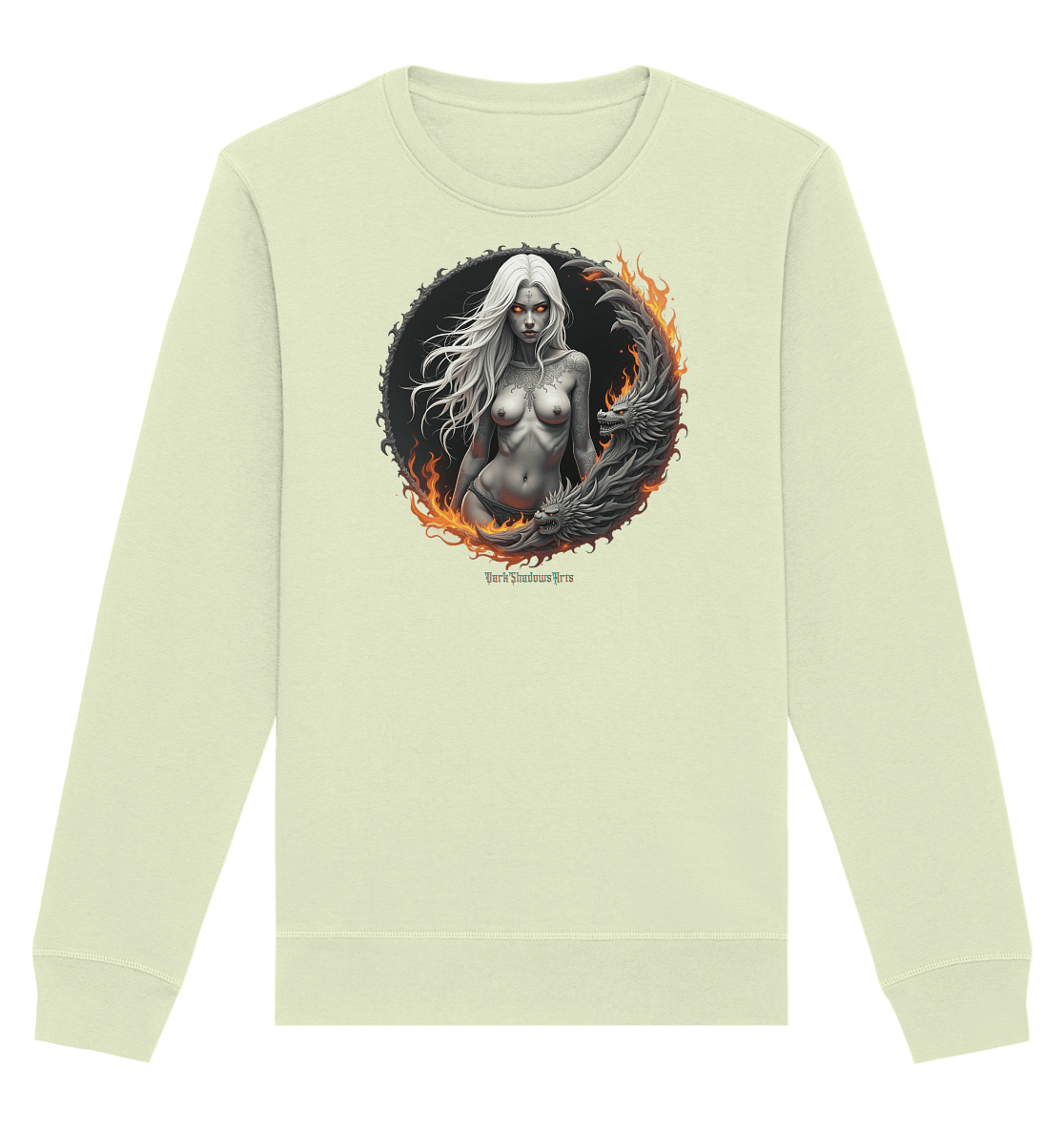 Geheimnisvolle Weiße – Die Herrscherin der Schattenwelt - Organic Basic Unisex Sweatshirt | Sweatshirts | Dark Shadows Arts