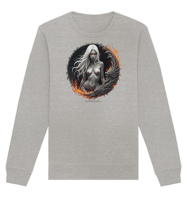 Geheimnisvolle Weiße – Die Herrscherin der Schattenwelt - Organic Basic Unisex Sweatshirt | Sweatshirts | Dark Shadows Arts