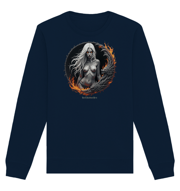 Geheimnisvolle Weiße – Die Herrscherin der Schattenwelt - Organic Basic Unisex Sweatshirt | Sweatshirts | Dark Shadows Arts