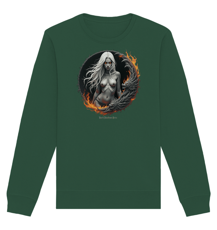 Geheimnisvolle Weiße – Die Herrscherin der Schattenwelt - Organic Basic Unisex Sweatshirt | Sweatshirts | Dark Shadows Arts