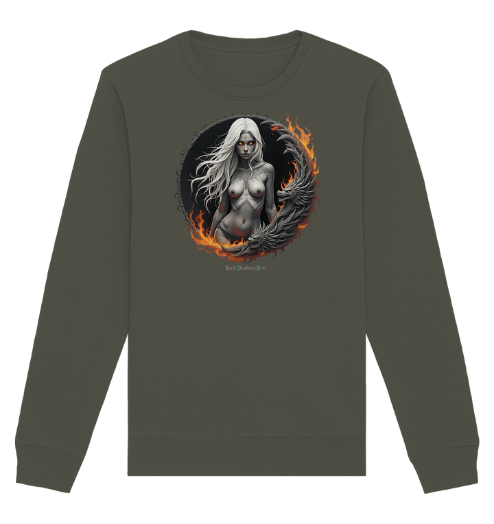 Geheimnisvolle Weiße – Die Herrscherin der Schattenwelt - Organic Basic Unisex Sweatshirt | Sweatshirts | Dark Shadows Arts