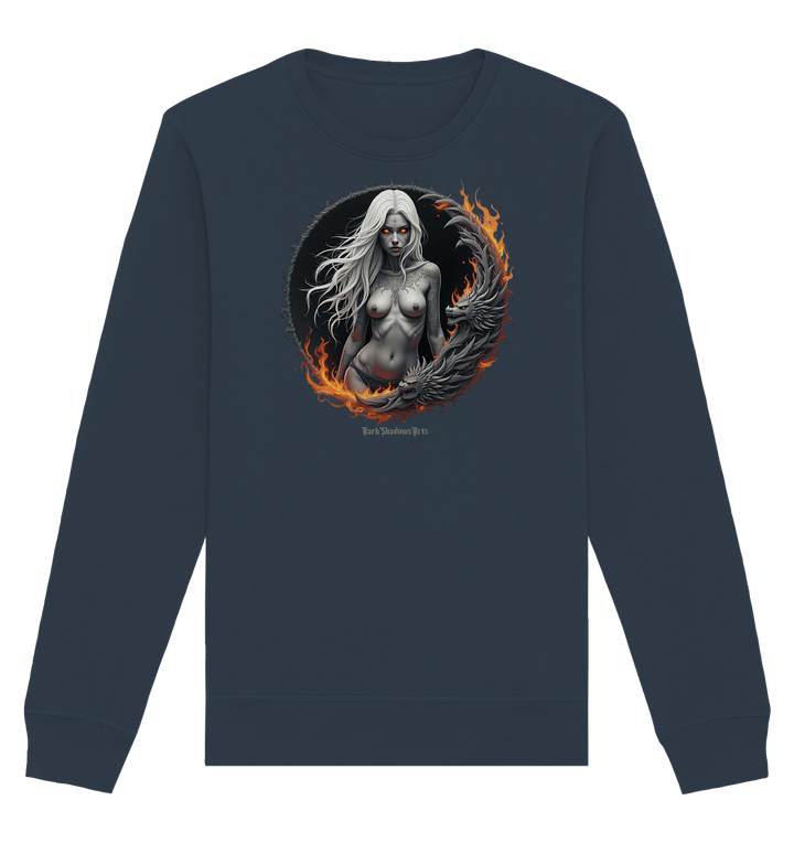 Geheimnisvolle Weiße – Die Herrscherin der Schattenwelt - Organic Basic Unisex Sweatshirt | Sweatshirts | Dark Shadows Arts