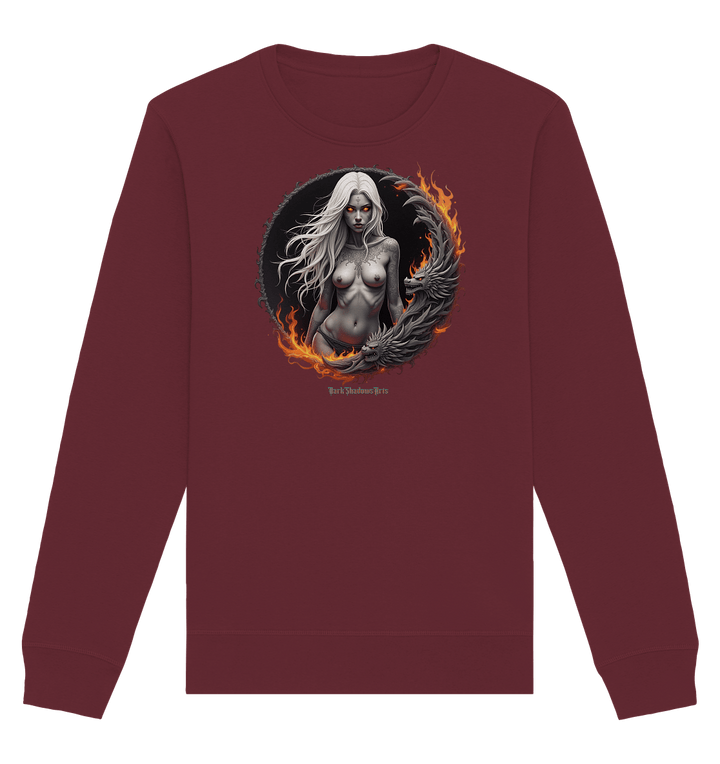 Geheimnisvolle Weiße – Die Herrscherin der Schattenwelt - Organic Basic Unisex Sweatshirt | Sweatshirts | Dark Shadows Arts