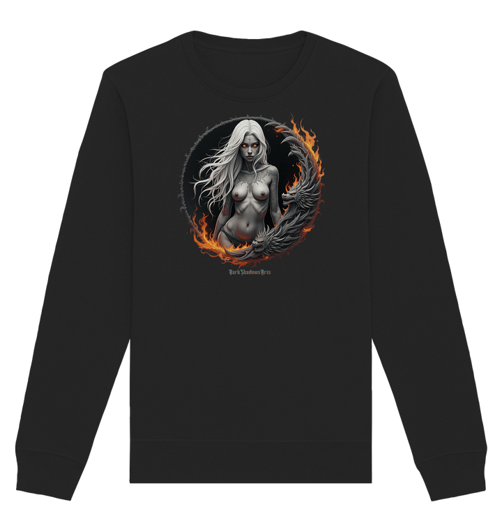 Geheimnisvolle Weiße – Die Herrscherin der Schattenwelt - Organic Basic Unisex Sweatshirt | Sweatshirts | Dark Shadows Arts