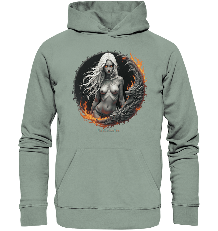 Geheimnisvolle Weiße – Die Herrscherin der Schattenwelt - Organic Hoodie | Hoodies | Dark Shadows Arts
