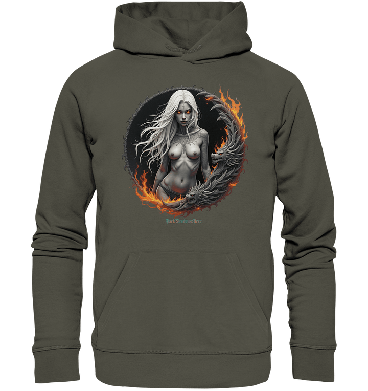 Geheimnisvolle Weiße – Die Herrscherin der Schattenwelt - Organic Hoodie | Hoodies | Dark Shadows Arts