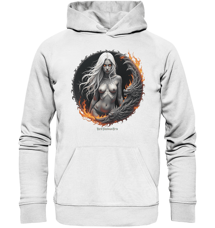 Geheimnisvolle Weiße – Die Herrscherin der Schattenwelt - Organic Hoodie | Hoodies | Dark Shadows Arts