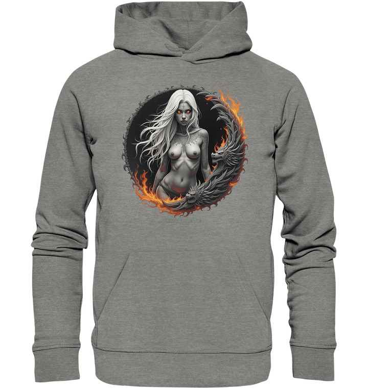 Geheimnisvolle Weiße – Die Herrscherin der Schattenwelt - Organic Hoodie | Hoodies | Dark Shadows Arts