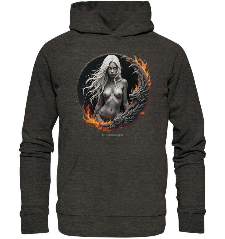 Geheimnisvolle Weiße – Die Herrscherin der Schattenwelt - Organic Hoodie | Hoodies | Dark Shadows Arts