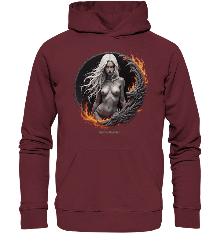 Geheimnisvolle Weiße – Die Herrscherin der Schattenwelt - Organic Hoodie | Hoodies | Dark Shadows Arts
