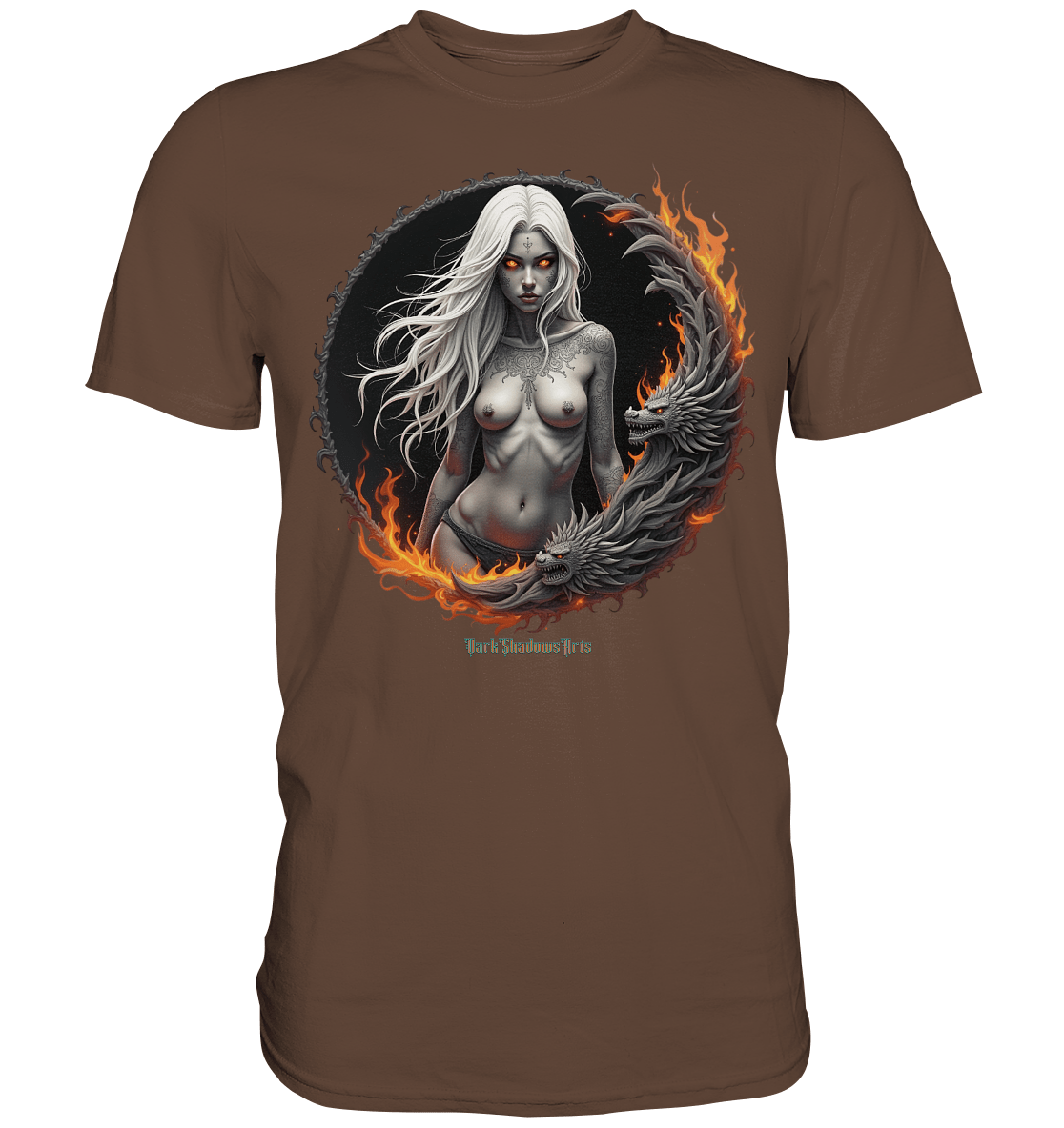 Geheimnisvolle Weiße – Die Herrscherin der Schattenwelt - Premium Shirt | Unisex - Shirts | Dark Shadows Arts