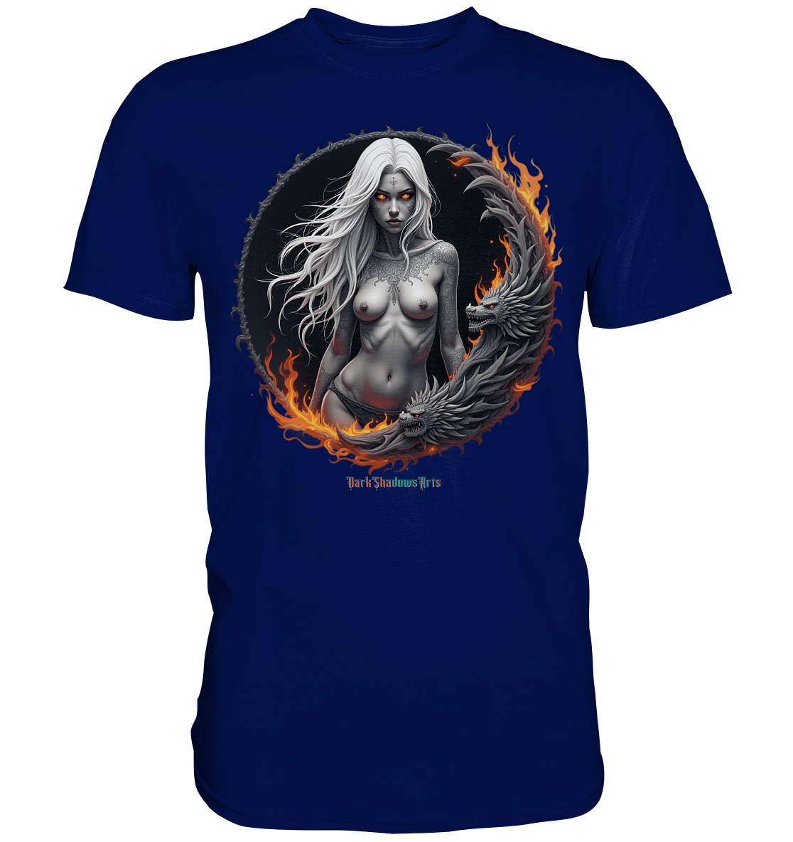 Geheimnisvolle Weiße – Die Herrscherin der Schattenwelt - Premium Shirt | Unisex - Shirts | Dark Shadows Arts