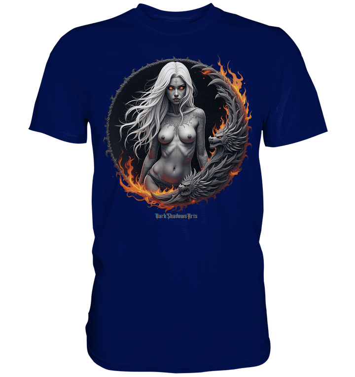 Geheimnisvolle Weiße – Die Herrscherin der Schattenwelt - Premium Shirt | Unisex - Shirts | Dark Shadows Arts