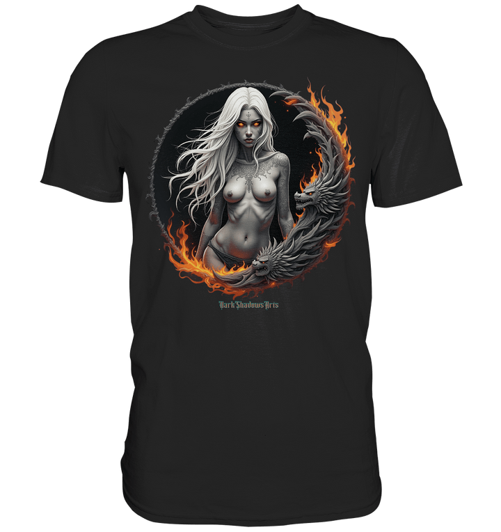 Geheimnisvolle Weiße – Die Herrscherin der Schattenwelt - Premium Shirt | Unisex - Shirts | Dark Shadows Arts