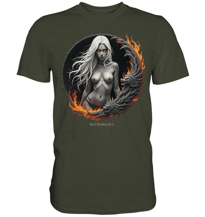 Geheimnisvolle Weiße – Die Herrscherin der Schattenwelt - Premium Shirt | Unisex - Shirts | Dark Shadows Arts