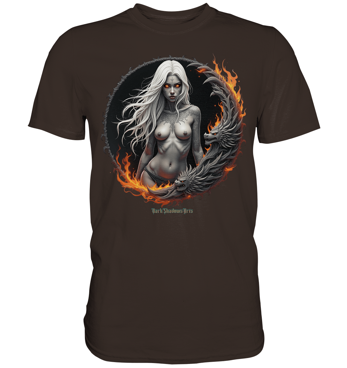 Geheimnisvolle Weiße – Die Herrscherin der Schattenwelt - Premium Shirt | Unisex - Shirts | Dark Shadows Arts