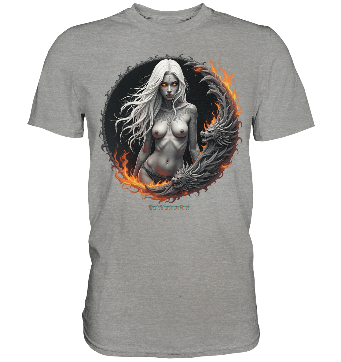 Geheimnisvolle Weiße – Die Herrscherin der Schattenwelt - Premium Shirt | Unisex - Shirts | Dark Shadows Arts