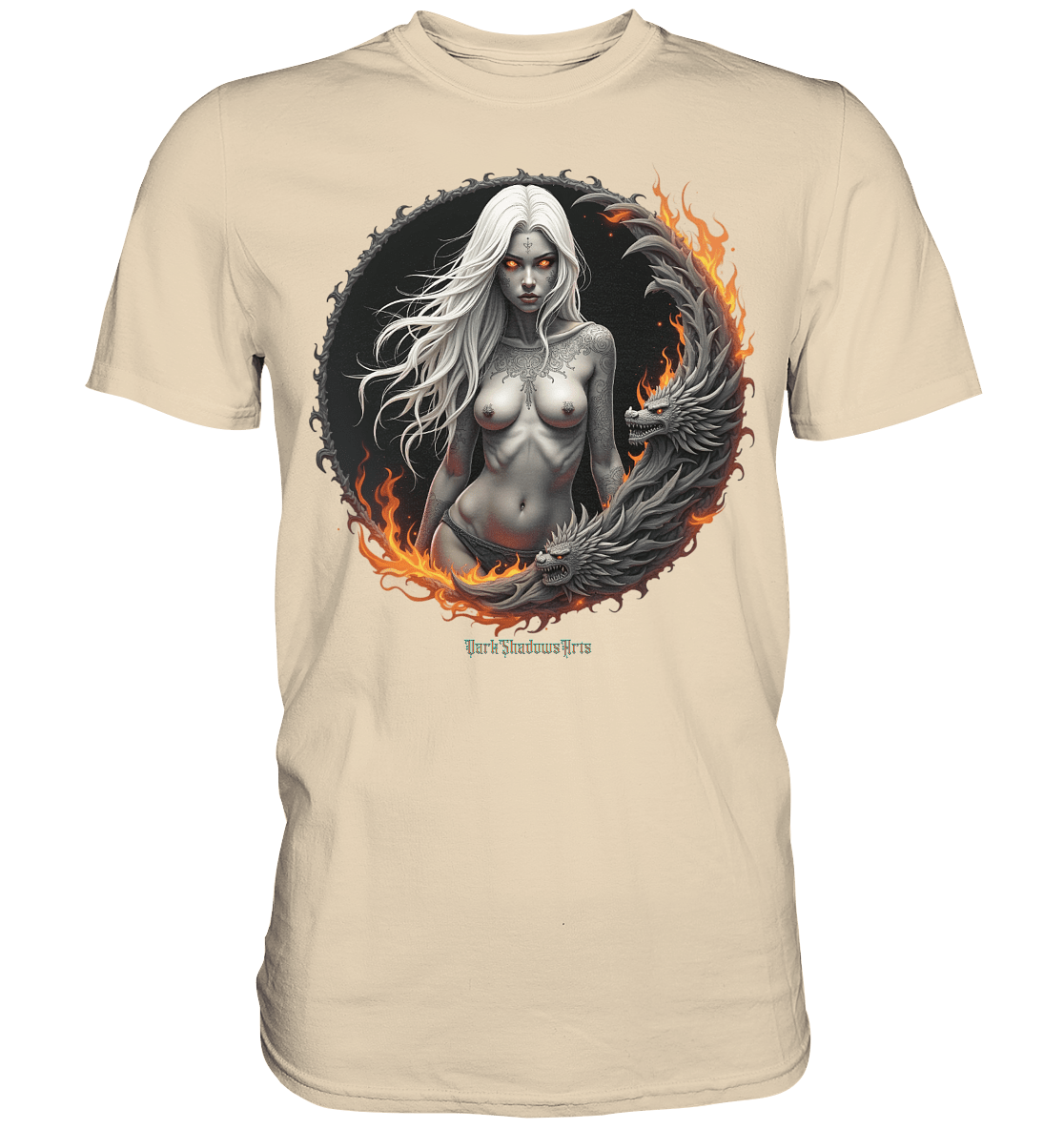 Geheimnisvolle Weiße – Die Herrscherin der Schattenwelt - Premium Shirt | Unisex - Shirts | Dark Shadows Arts