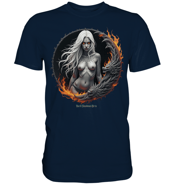 Geheimnisvolle Weiße – Die Herrscherin der Schattenwelt - Premium Shirt | Unisex - Shirts | Dark Shadows Arts
