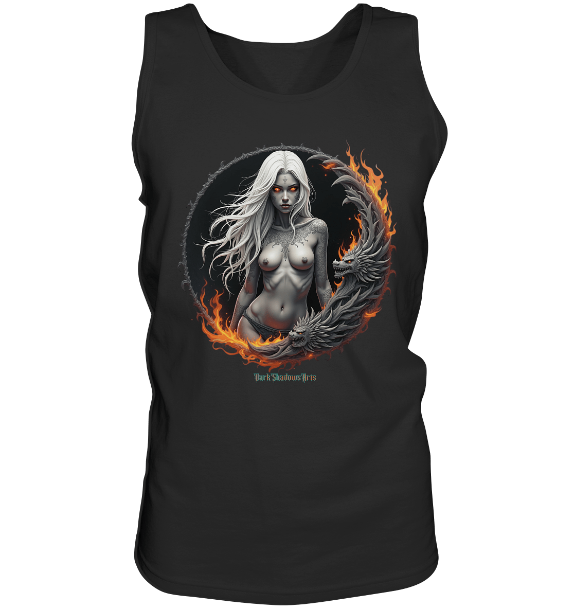 Geheimnisvolle Weiße – Die Herrscherin der Schattenwelt - Relaxed Tank Top | Tank - Tops | Dark Shadows Arts
