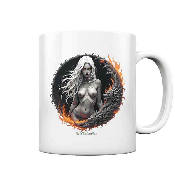 Geheimnisvolle Weiße – Die Herrscherin der Schattenwelt - Tasse glossy | Trinkgefäße | Dark Shadows Arts