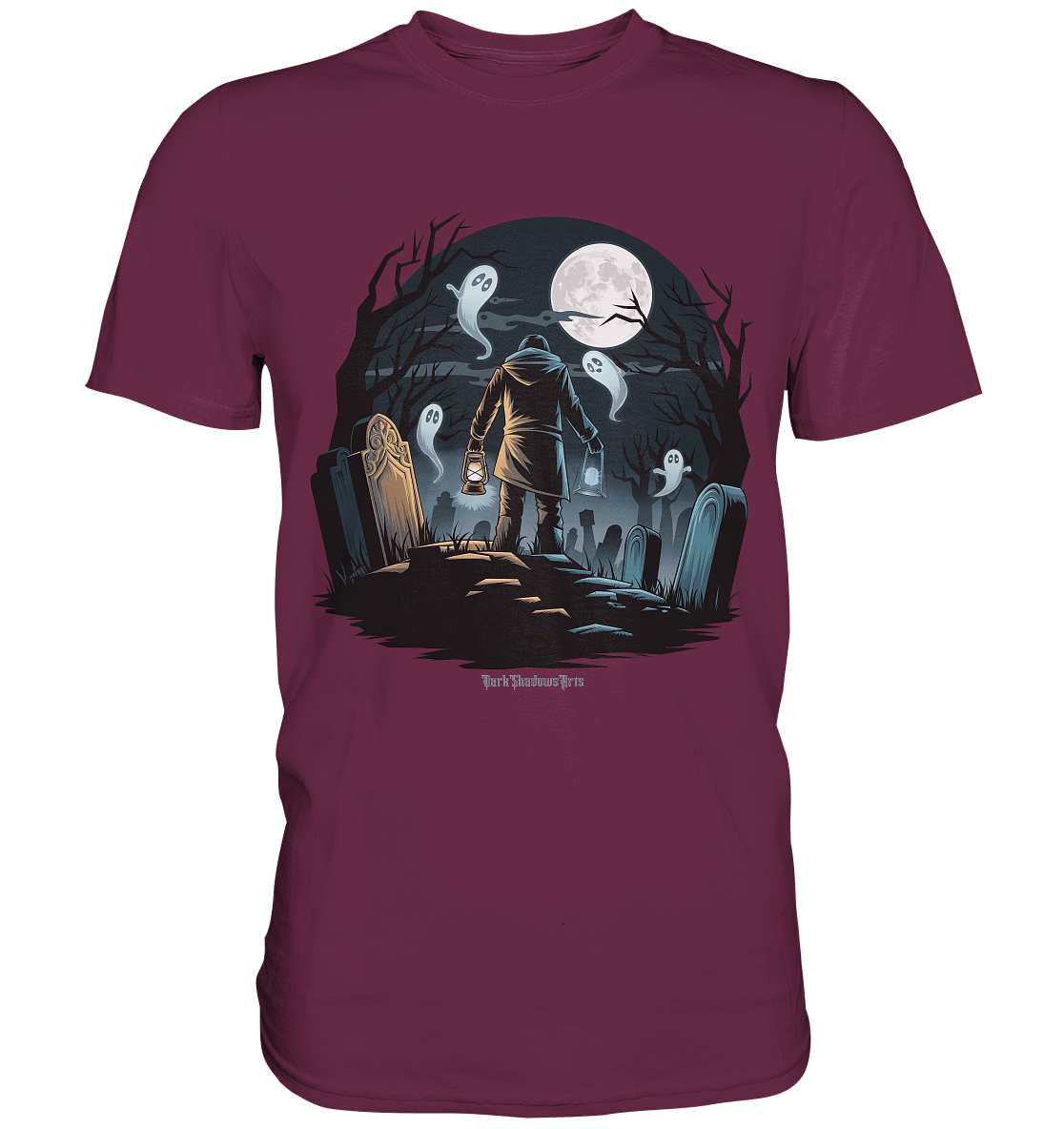 Geisterhafte Nacht – Wächter des Friedhofs - Premium Shirt | Unisex - Shirts | Dark Shadows Arts