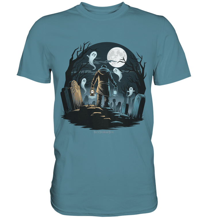 Geisterhafte Nacht – Wächter des Friedhofs - Premium Shirt | Unisex - Shirts | Dark Shadows Arts