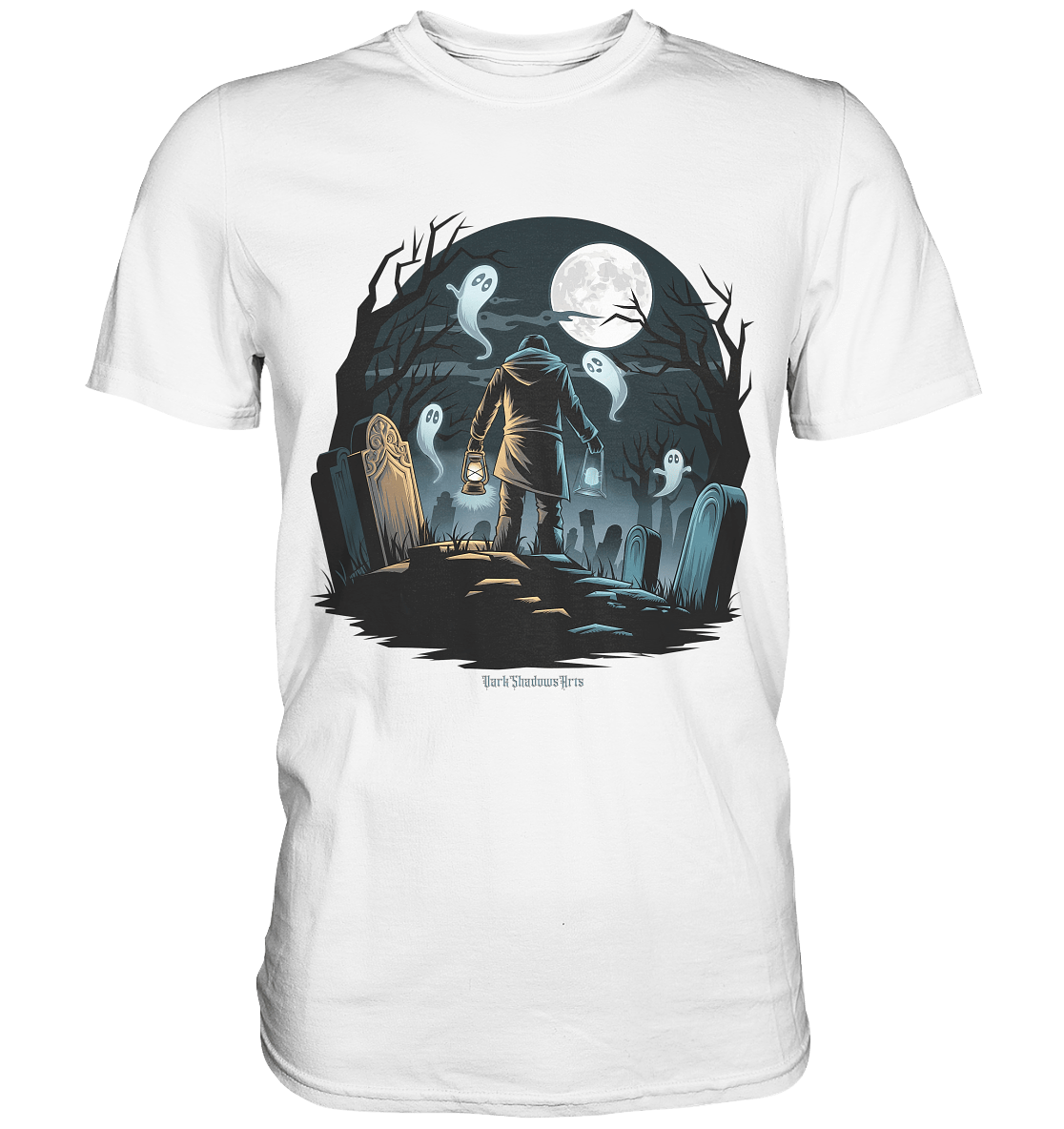 Geisterhafte Nacht – Wächter des Friedhofs - Premium Shirt | Unisex - Shirts | Dark Shadows Arts