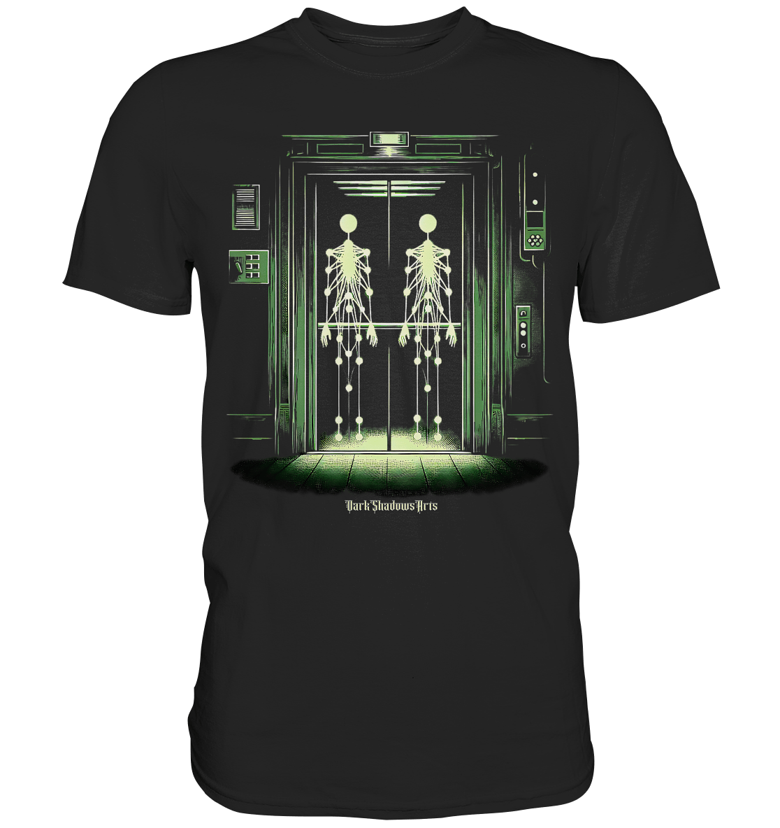 Geisterjagd im alten Aufzug Kinect Spuk - Premium Shirt | Unisex - Shirts | Dark Shadows Arts