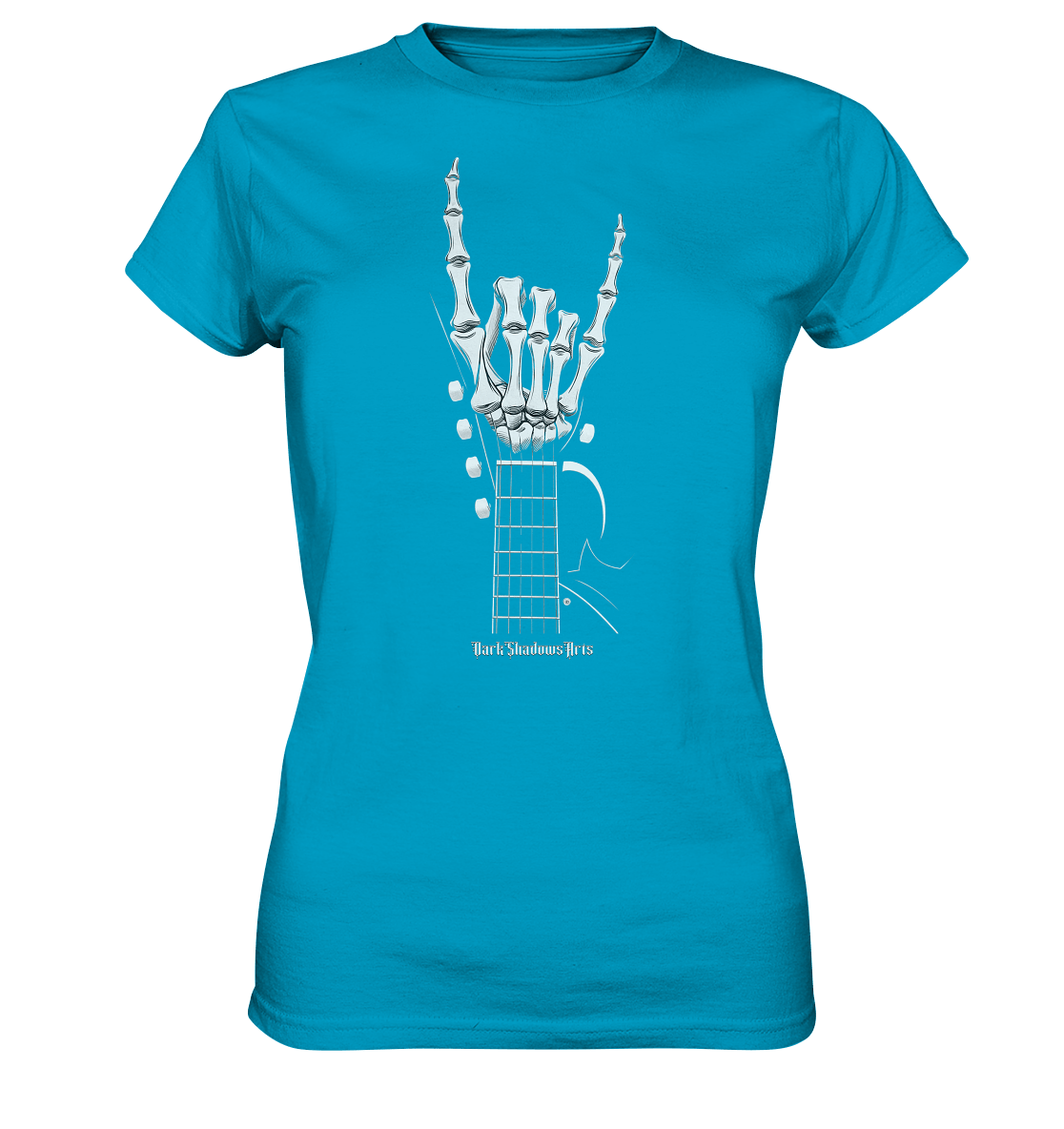 Gitarre mit Skelettfingern - Konzertzeichen - Ladies Premium Shirt | Lady - Shirts | Dark Shadows Arts