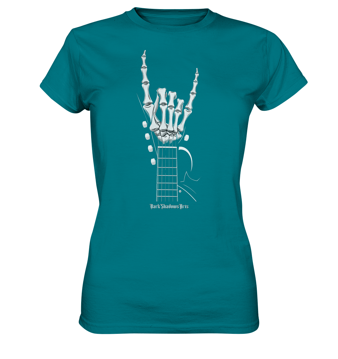Gitarre mit Skelettfingern - Konzertzeichen - Ladies Premium Shirt | Lady - Shirts | Dark Shadows Arts