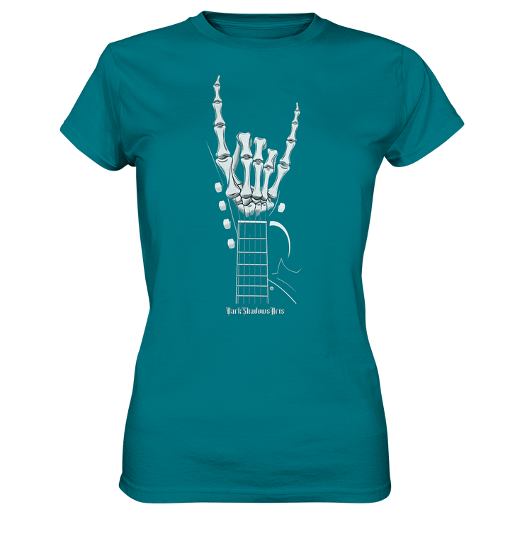 Gitarre mit Skelettfingern - Konzertzeichen - Ladies Premium Shirt | Lady - Shirts | Dark Shadows Arts