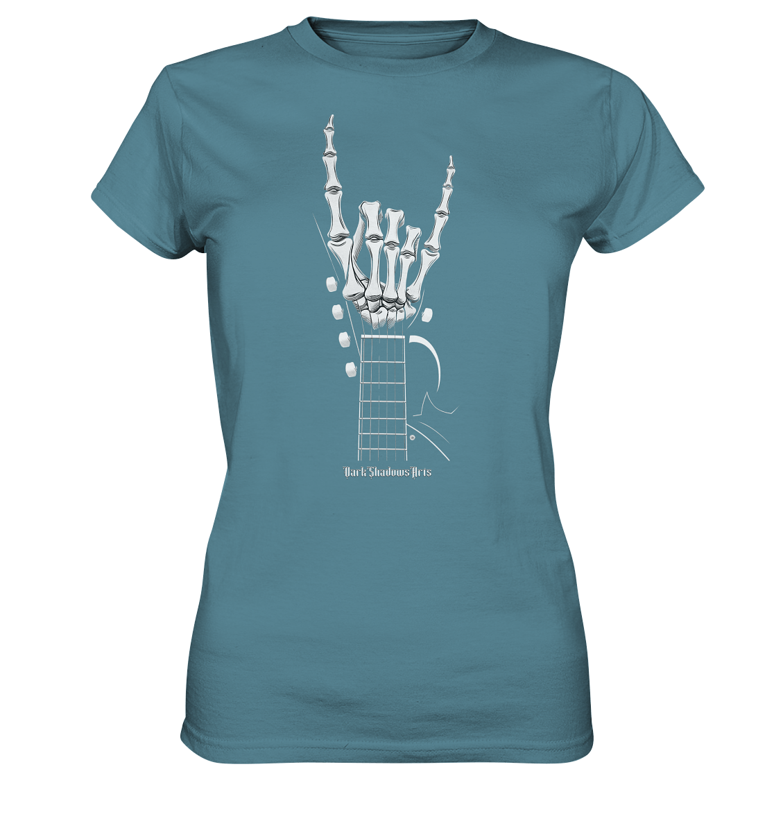 Gitarre mit Skelettfingern - Konzertzeichen - Ladies Premium Shirt | Lady - Shirts | Dark Shadows Arts
