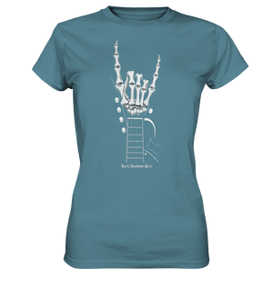 Gitarre mit Skelettfingern - Konzertzeichen - Ladies Premium Shirt | Lady - Shirts | Dark Shadows Arts