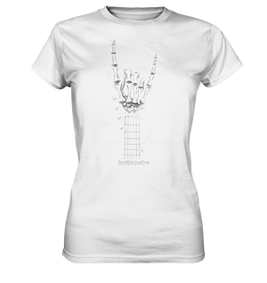 Gitarre mit Skelettfingern - Konzertzeichen - Ladies Premium Shirt | Lady - Shirts | Dark Shadows Arts