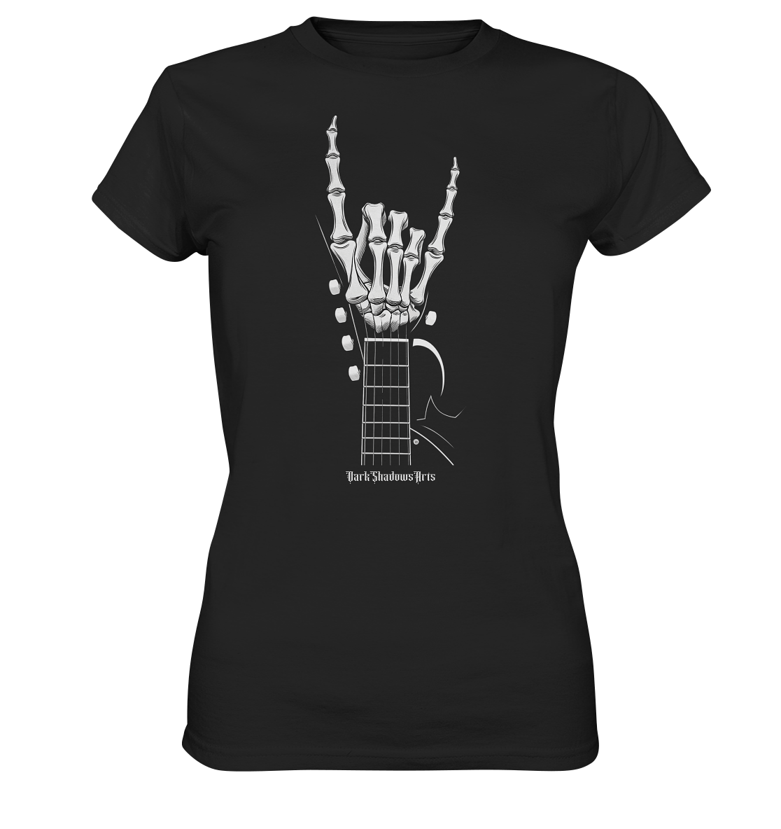 Gitarre mit Skelettfingern - Konzertzeichen - Ladies Premium Shirt | Lady - Shirts | Dark Shadows Arts